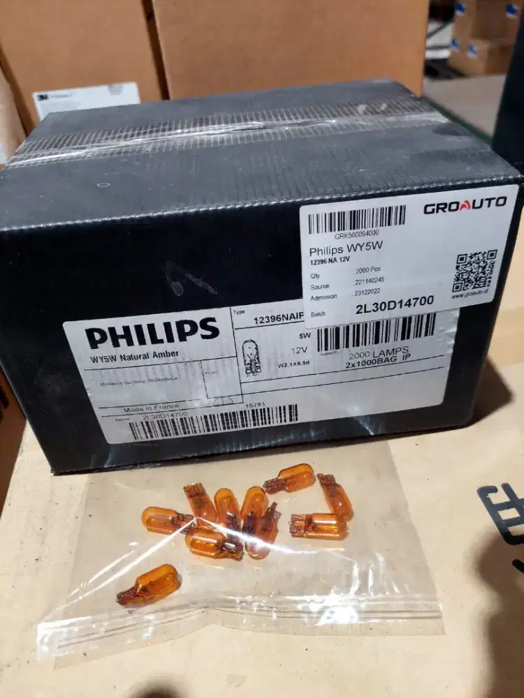 10 pcs Philips Original WY5W 12V 5W 12396NAIP Lampu Mobil & Tahan Lama