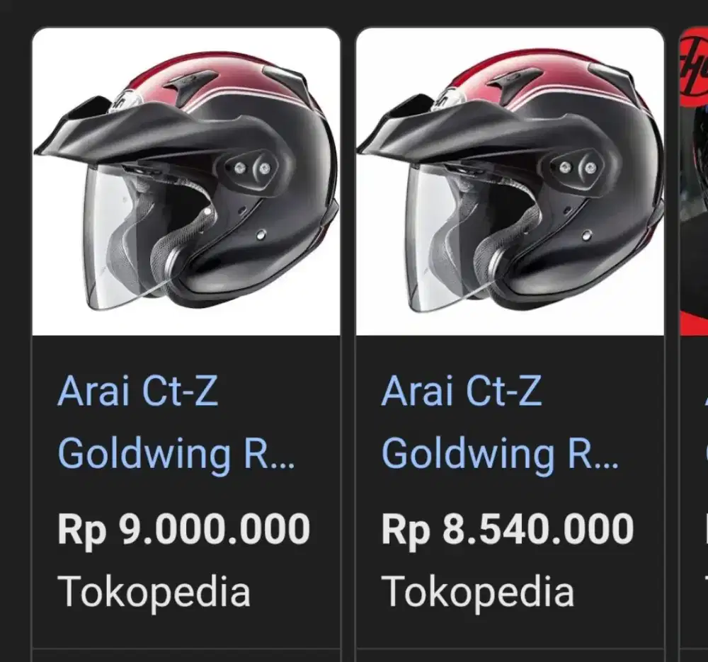 Helm Arai size S X Honda goldwing baru