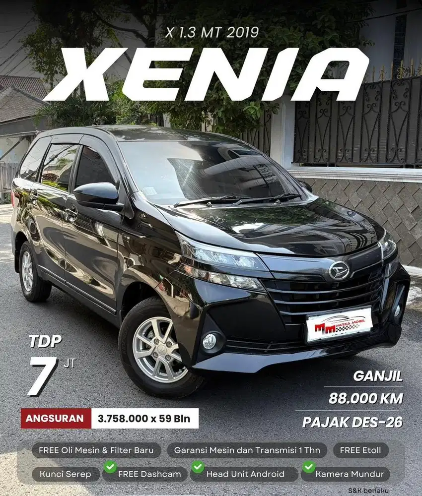 PAJAK PANJANG 1 TAHUN | Daihatsu Xenia X 1.3 MT 2019