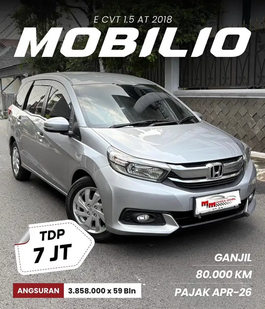 TDP 8 JUTA FREE ETOLL | Honda Mobilio E 1.5 CVT 2018