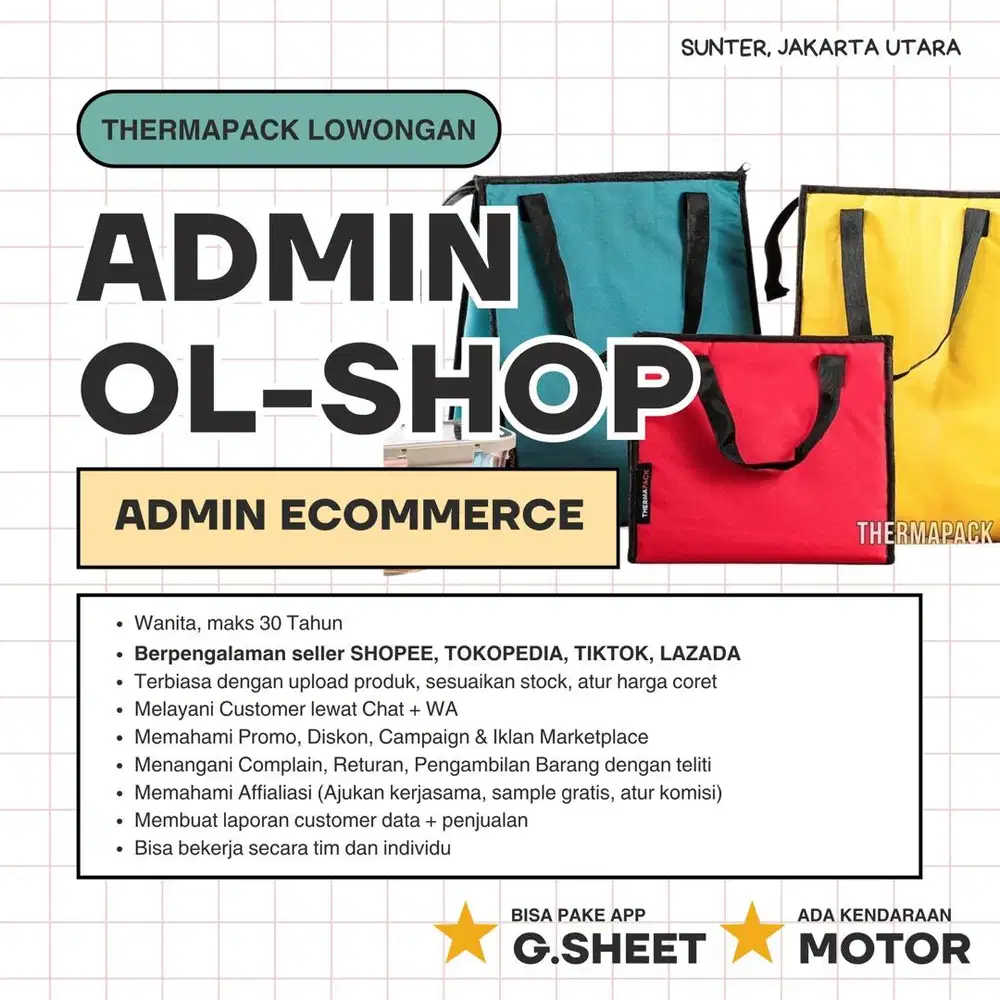 DICARI ADMIN ONLINE YG BERPENGALAMAN