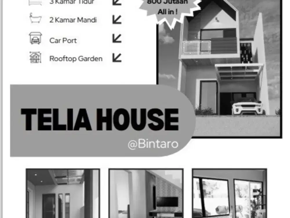 Dijual Rumah Brand New Pondok Ranji Diapit 2 Stasiun KRL