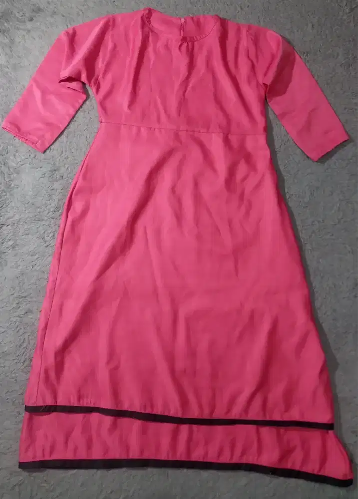 gamis cantik pink anak perempuan preloved
