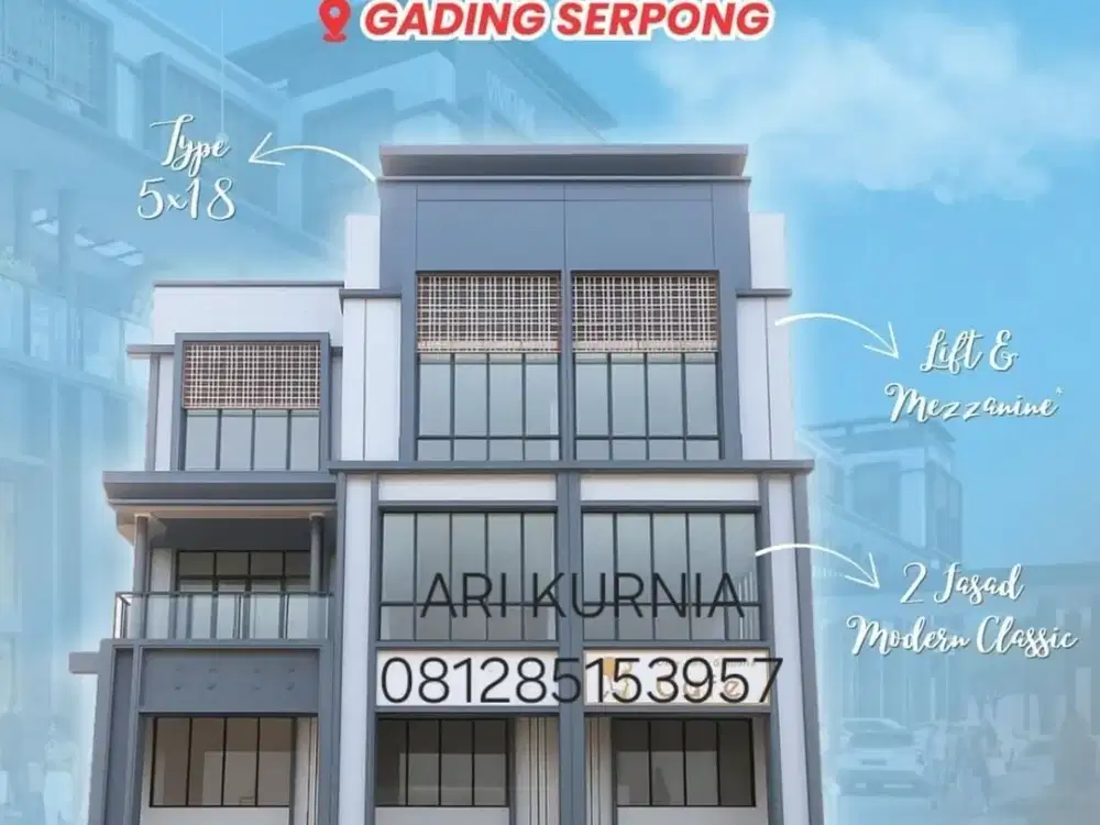 4lantai 5x18 usaha fnb pasti ramai! ANIVA STUDIO LOFT hadap jalan!