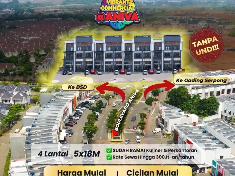 4lantai 5x18 usaha fnb pasti ramai! ANIVA STUDIO LOFT hadap jalan!