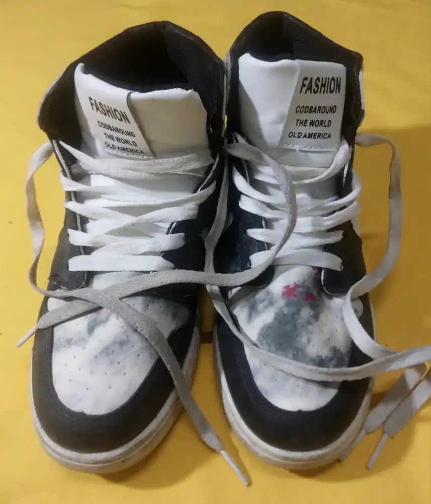 sepatu sneaker boot korean style preloved