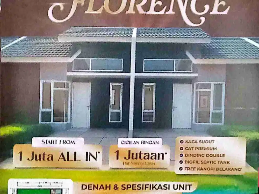 Rmah subsidi murah tanpa dp di serang kota