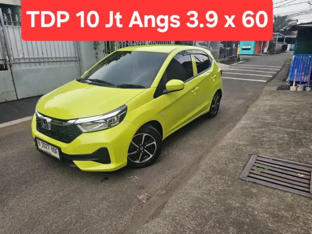 TDP 10 Jt Angs Termurah All New Brio E CVT 2023 Matic Lemon Low Km