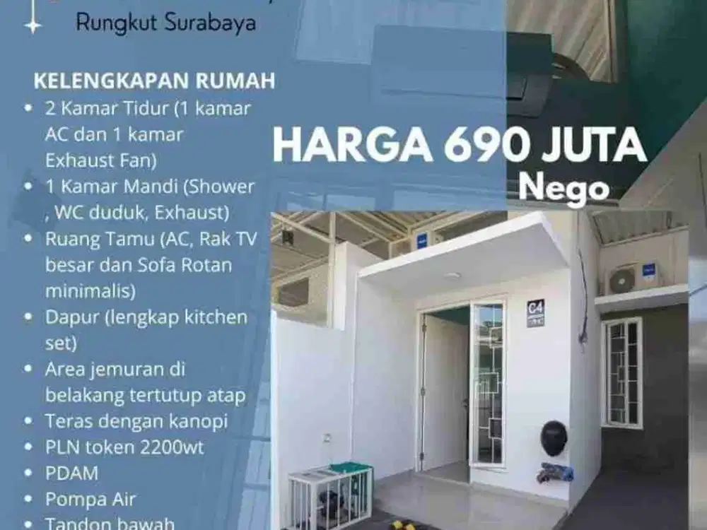 Dijual BU rumah siap huni lokasi dekat UPN rungkut