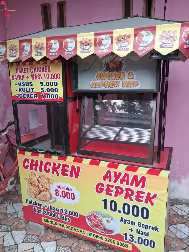 JUAL GEROBAK FRIED CHICKEN / AYAM GEPREK