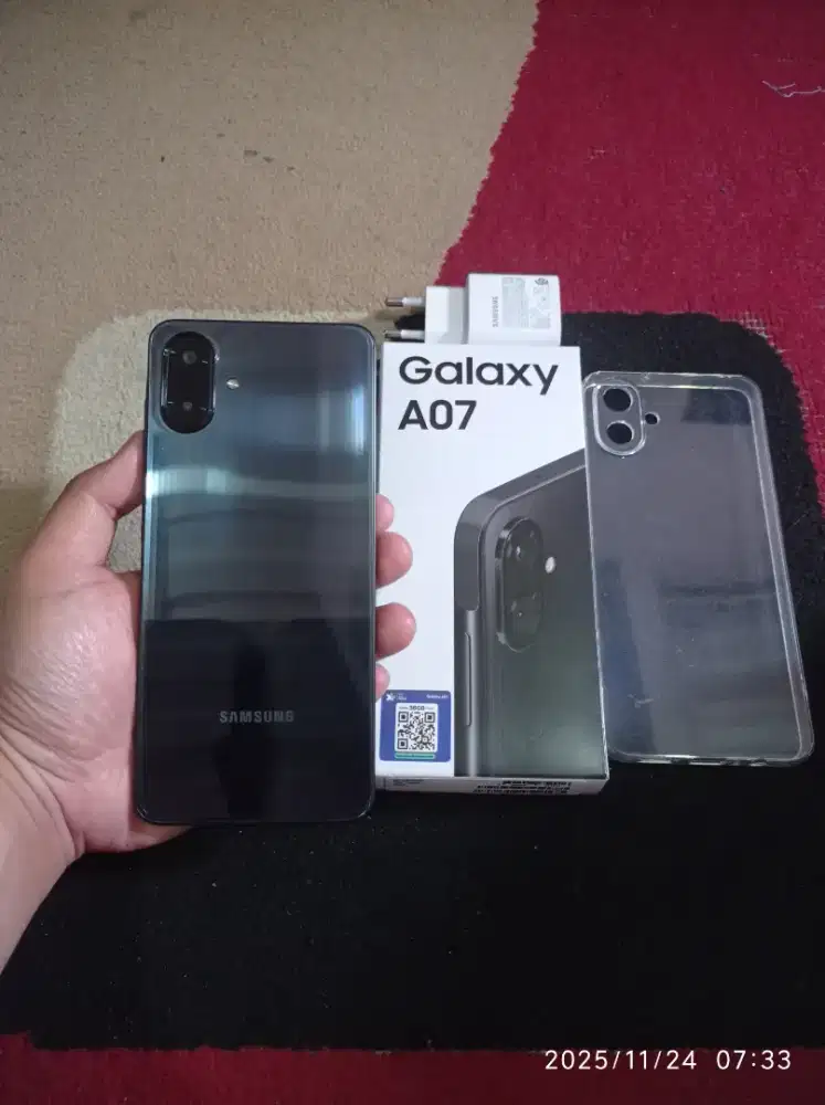 BISMILLAH SAMSUNG A07 RAM 4/64 FULSET MULUS BARU SEBULAN