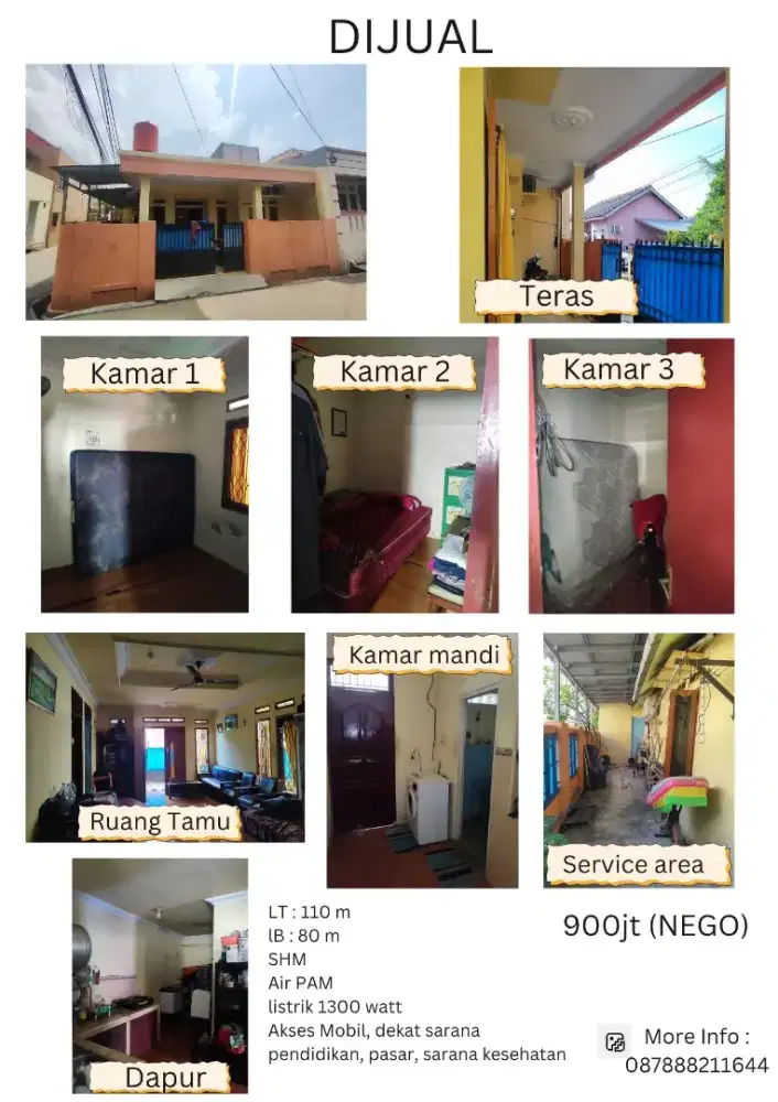 DIJUAL RUMAH BANGUNAN LAMA TAPI SUDAH RENOV