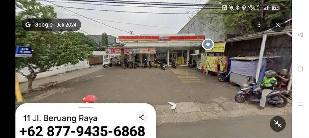 Dijual ruko Alfamart beruang + 3 kios beruang Bintaro tangerang