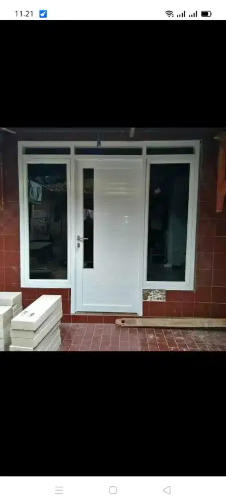 Jual kusen pintu satu dan pintu dua dari bahan aluminium dan kayu