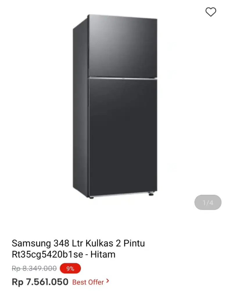 KULKAS SAMSUNG 2 PINTU RT35CG5420B1SE 348LTR