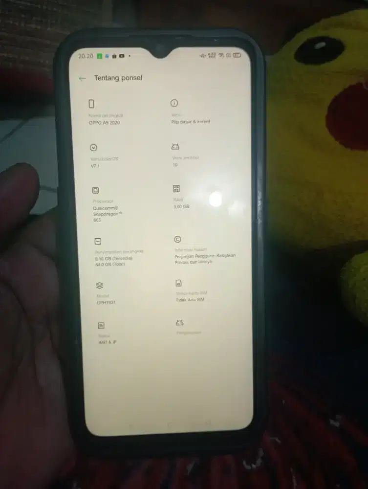 Oppo a5 2020 kondisi bekas bagus