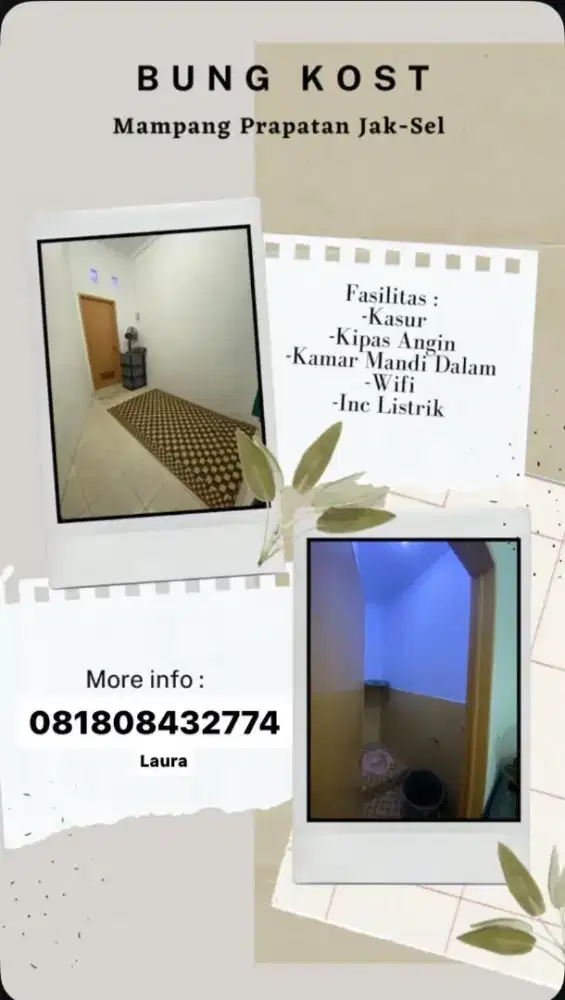 Info kosan Kuningan Barat Mampang Prapatan Jakarta Selatan