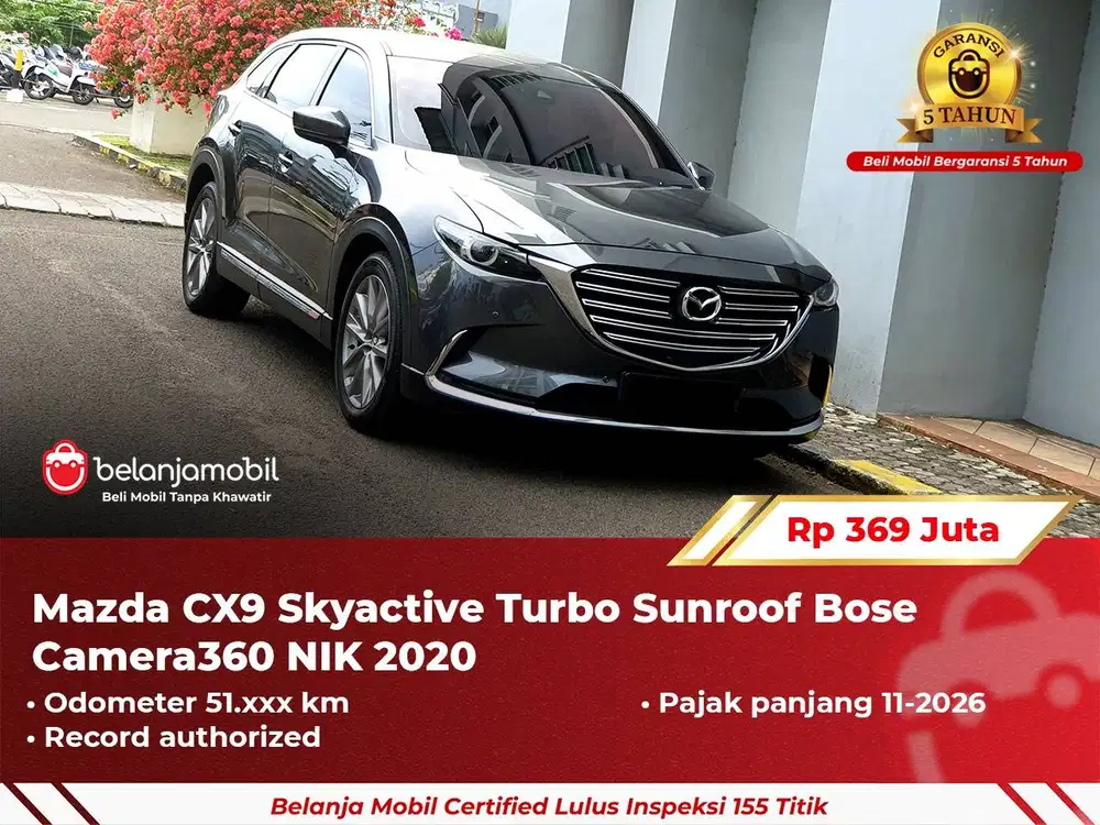 [ GARANSI 5TH ] Mazda CX9 CX-9 CX 9 Skyactive Turbo Sunroof 2020/2021