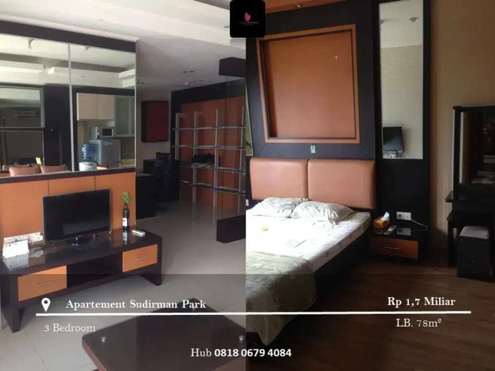 Dijual Apartement Sudirman Park 3BR Low Floor 3BR Full Furnished
