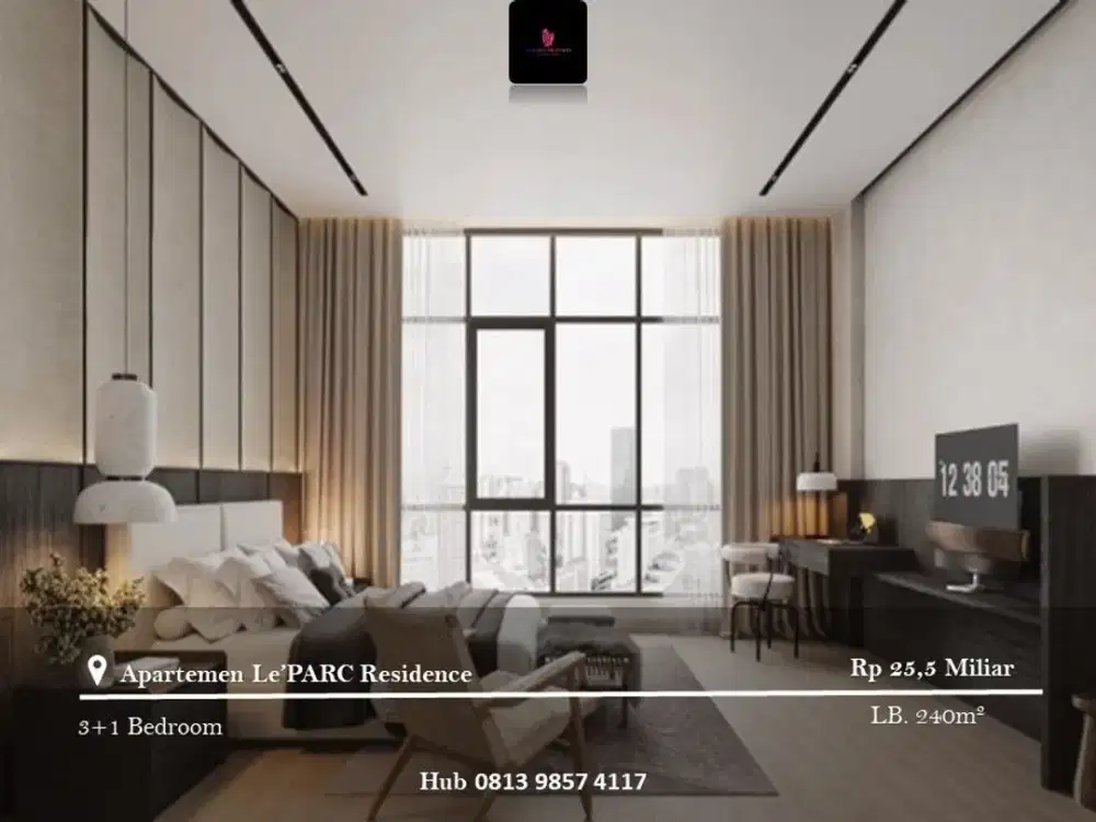 Dijual Apartement Le'PARC Residence Low Floor 3BR Full Furnished