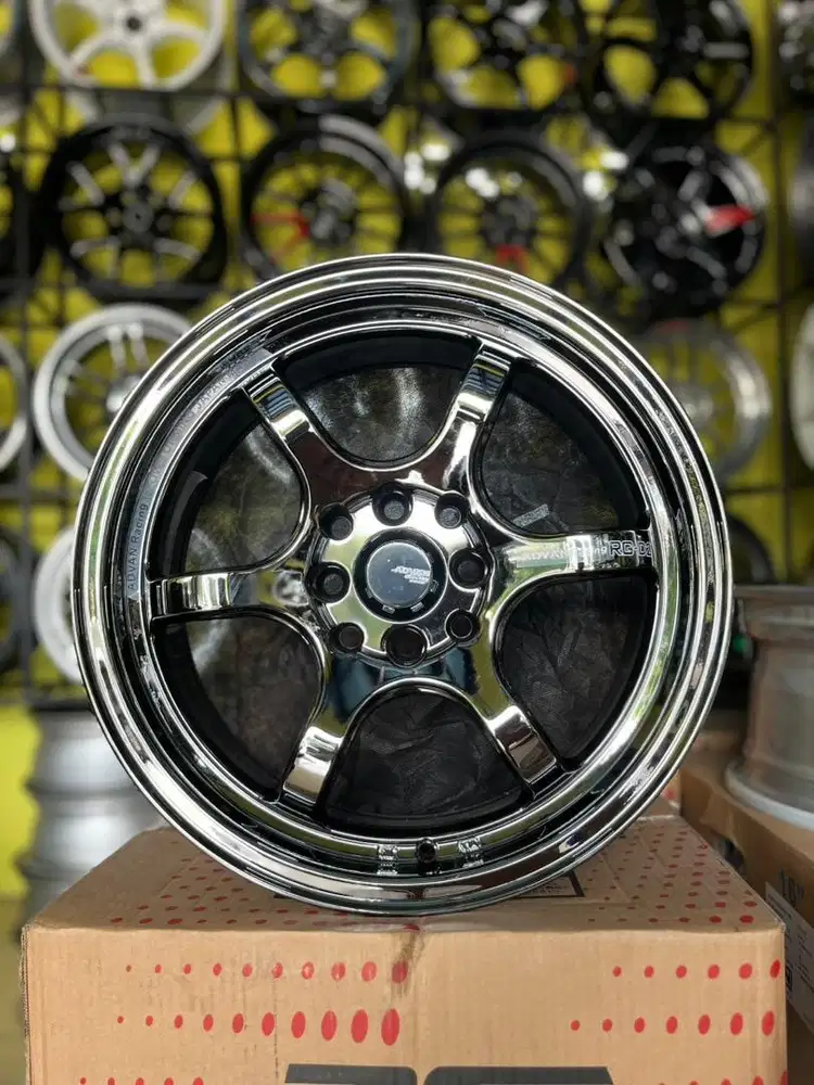 VELG ADVAN BLACK CHROME R16x7 H4x100/114 BRIO,JAZZ,MOBILIO,YARIS,CITY