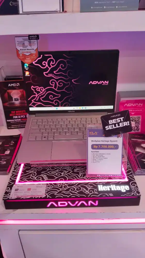 Laptop Advan Workplus Heritage Ryzen 5 si Best Seller di KLA Komputer