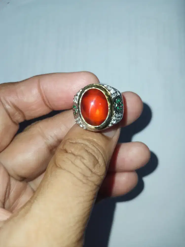 Cincin Natural Red Garnet Srilanka