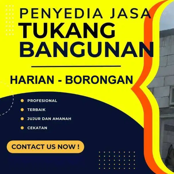 TUKANG bangunan Panggilan BORONGAN HARIAN Cat Talang Keramik Plafond