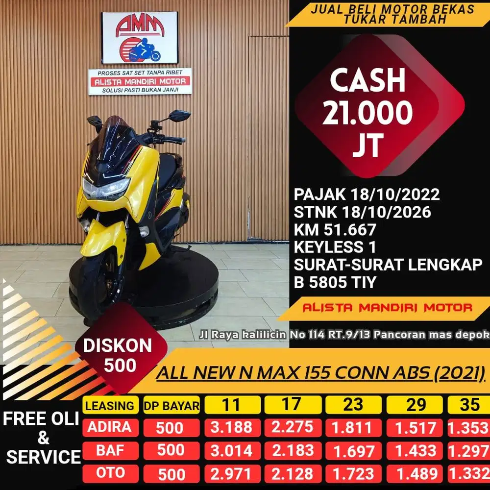 ALL NEW N MAX 155 CONN ABS 2021 DP 500 CC 0% KREDIVO TOKPED SPAYLETTE
