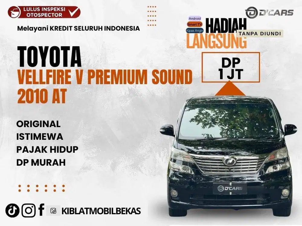 TOYOTA VELLFIRE V PREMIUM SOUND 2.4 2010 ORIGINAL ISTIMEWA MEWAH