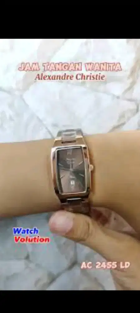Jam tangan cewek Alexandre Christie tanggal bawah