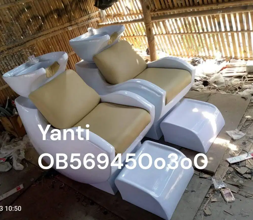 kursi keramas duduk banana,wasbak cuci rambut