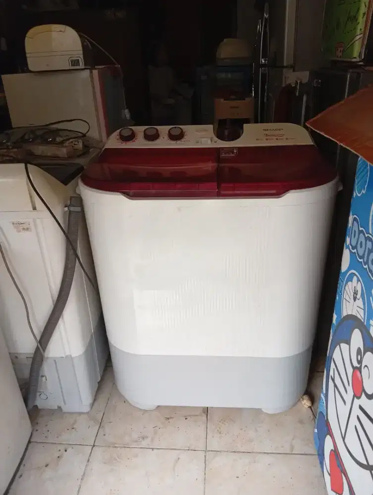 Mesin cuci bekas kea Normal Mer Sharp kap. 9.5 kg bodi mulus