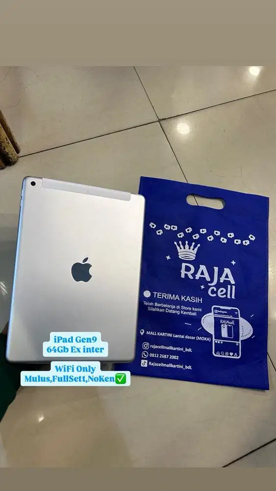 Ipad Gen9 internal 64Gb Ex inter