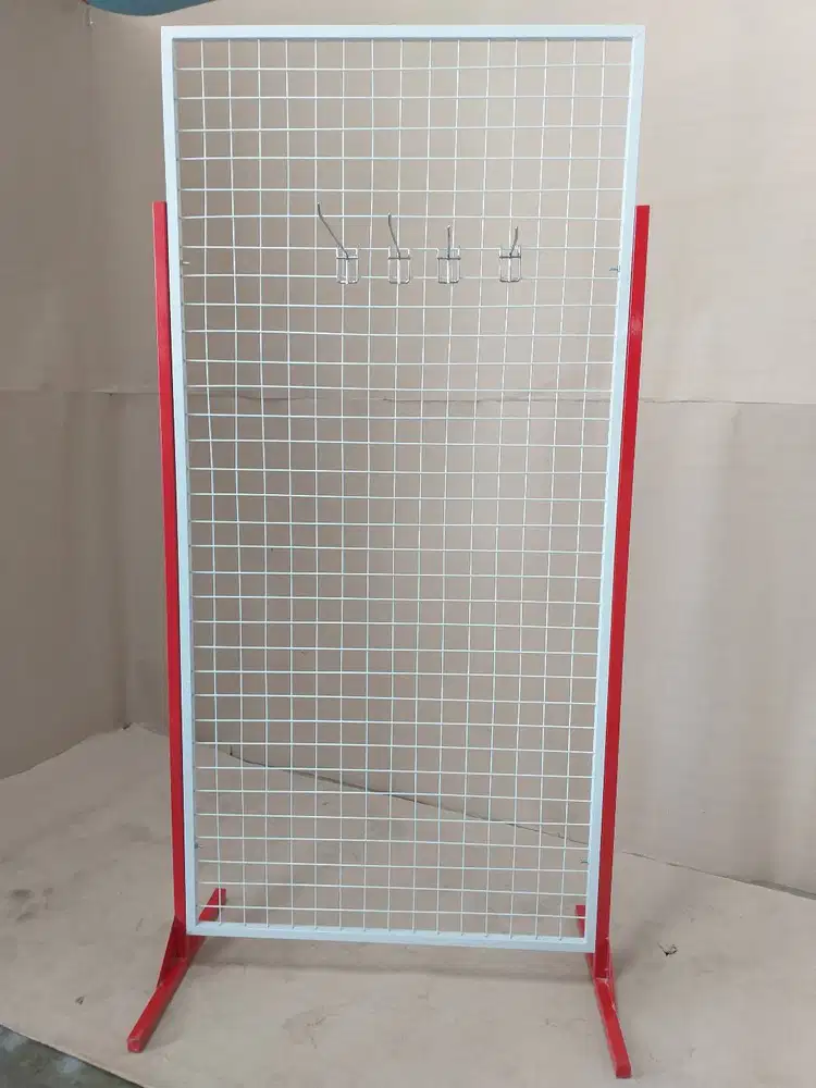 BACKMASH DISPLAY + KAKI 150 CM BAHAN PLAT BESI HARGA MURAH