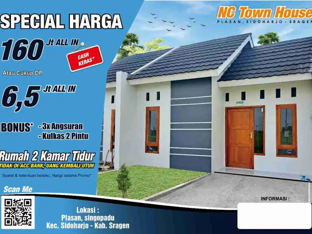 Rumah subsidi pemerintah Prabowo murah di Sragen