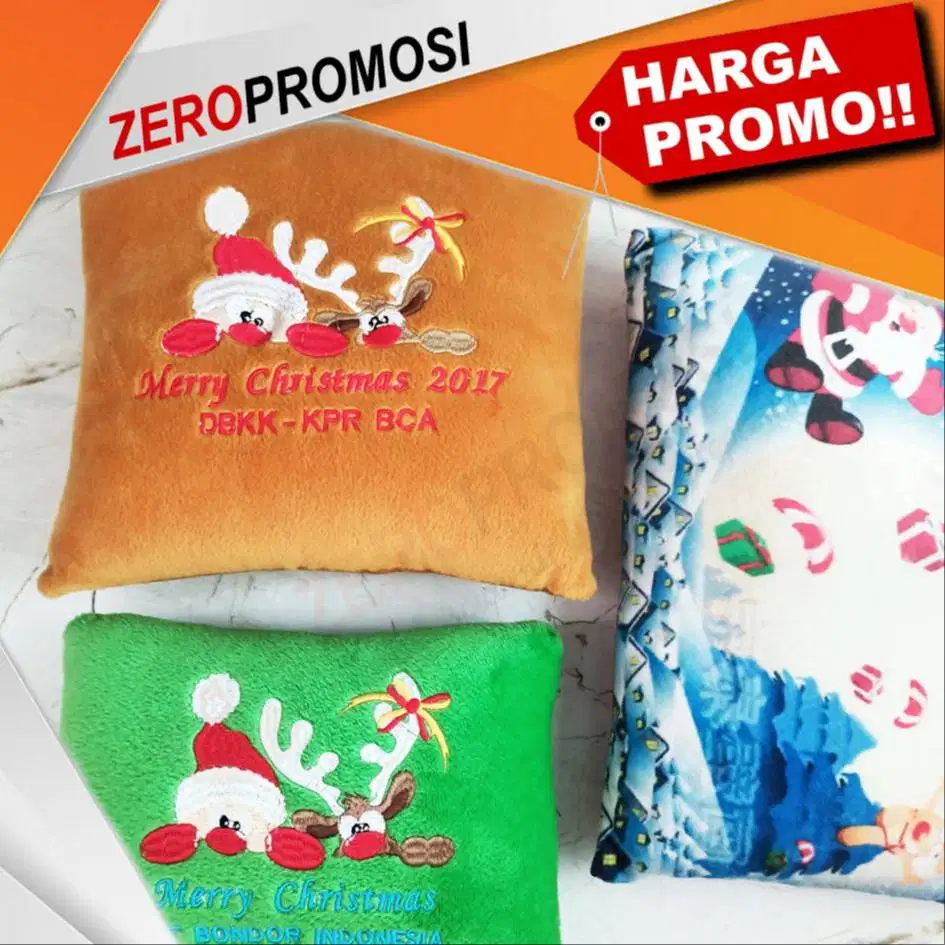 Souvenir Hari Natal Custom Bantal Christmas Kotak
