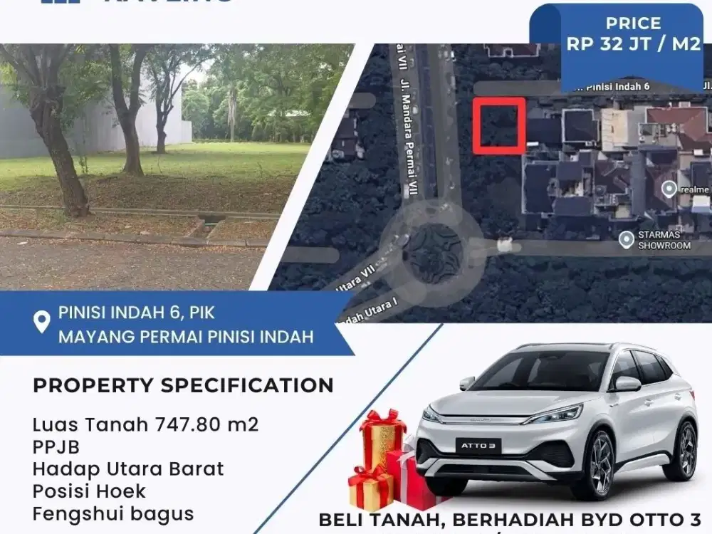 ANA TANAH LT.747M DI PINISI INDAH PANTAI INDAH KAPUK PIK