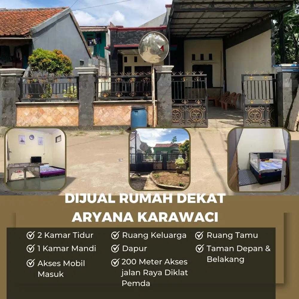 DIJUAL RUMAH DEKET ARYANA KARAWACI