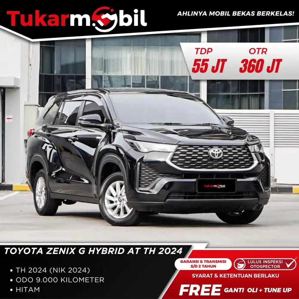 [BERGARANSI] TOYOTA INNOVA ZENIX G HYBRID MATIC TAHUN 2024 LOW KM