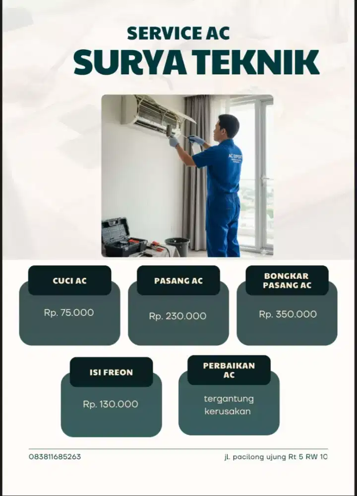 Jasa service AC dan bongkar pasang