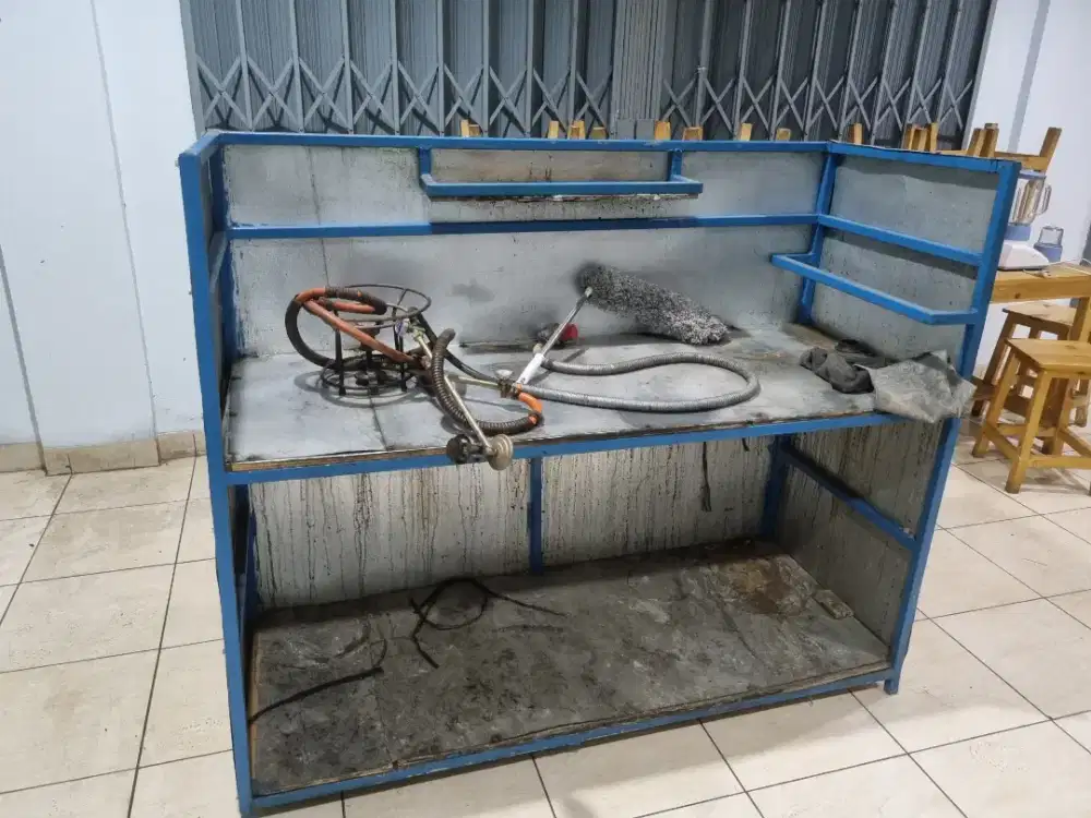 Meja kompor dan etalase kaca (bundling)