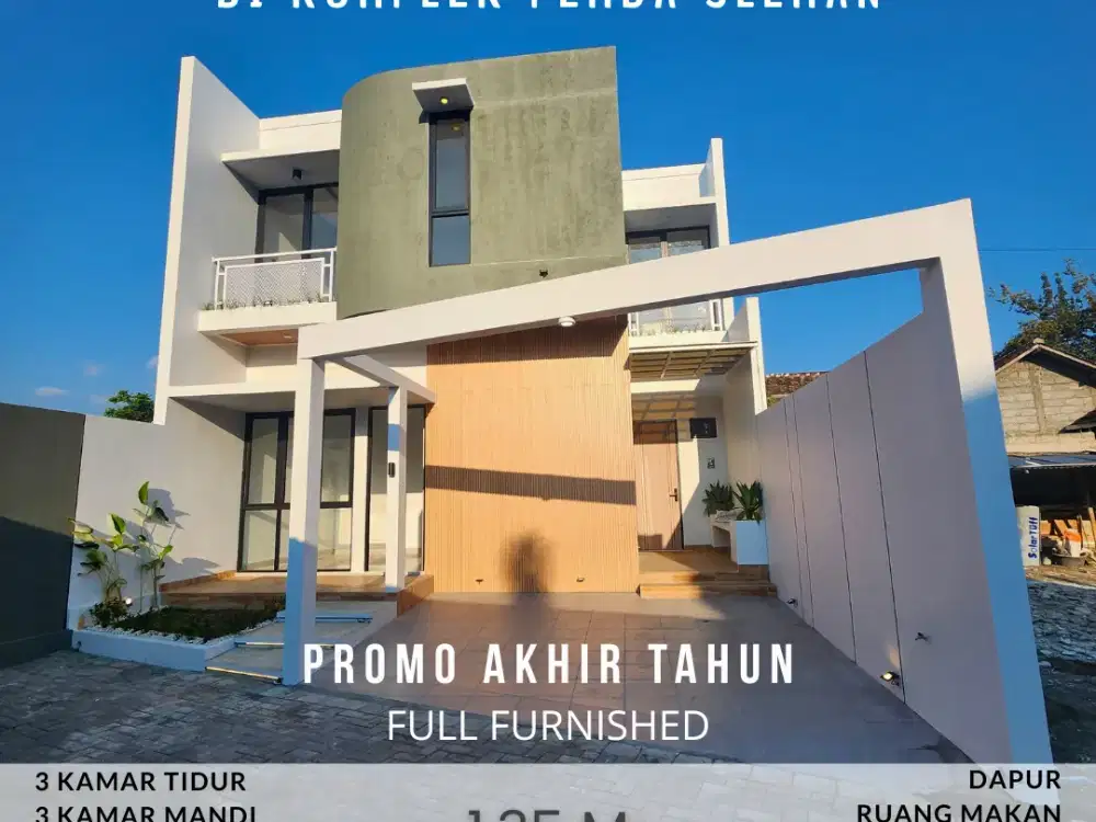 RUMAH 2 LANTAI FULL FURNISHED DEKAT SLEMAN CITY HALL