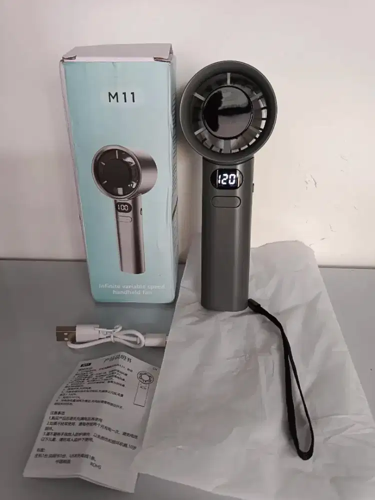 PROMO Kipas Mini Portable USB Layar LED Angin kencang 120 High speed