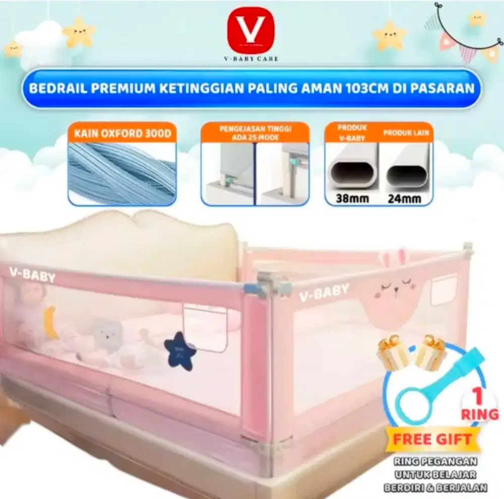 Pagar kasur baby (Bedrail Baby Bed)