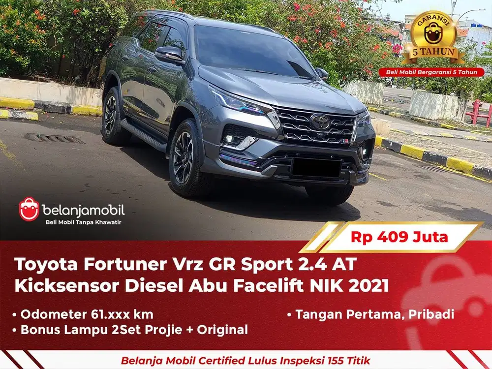 [ GARANSI 5TH ] Toyota Fortuner Vrz GR Sport 2.4 AT Diesel 2021 2022