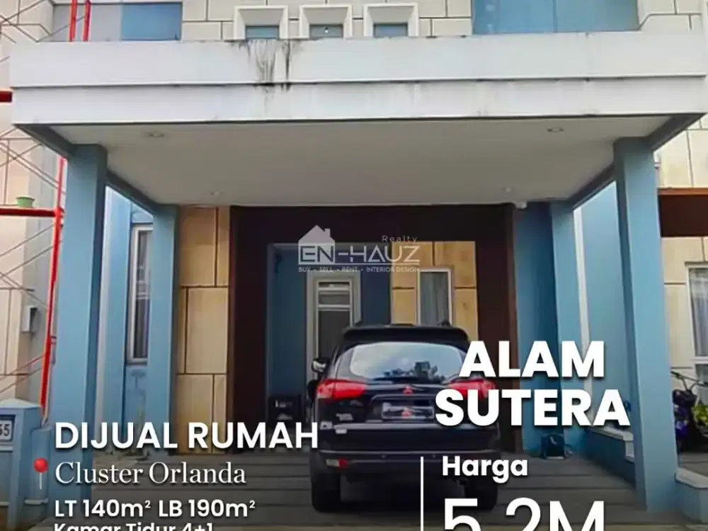Dijual Rumah Sutera Sitara Cluster Orlanda di Alam Sutera