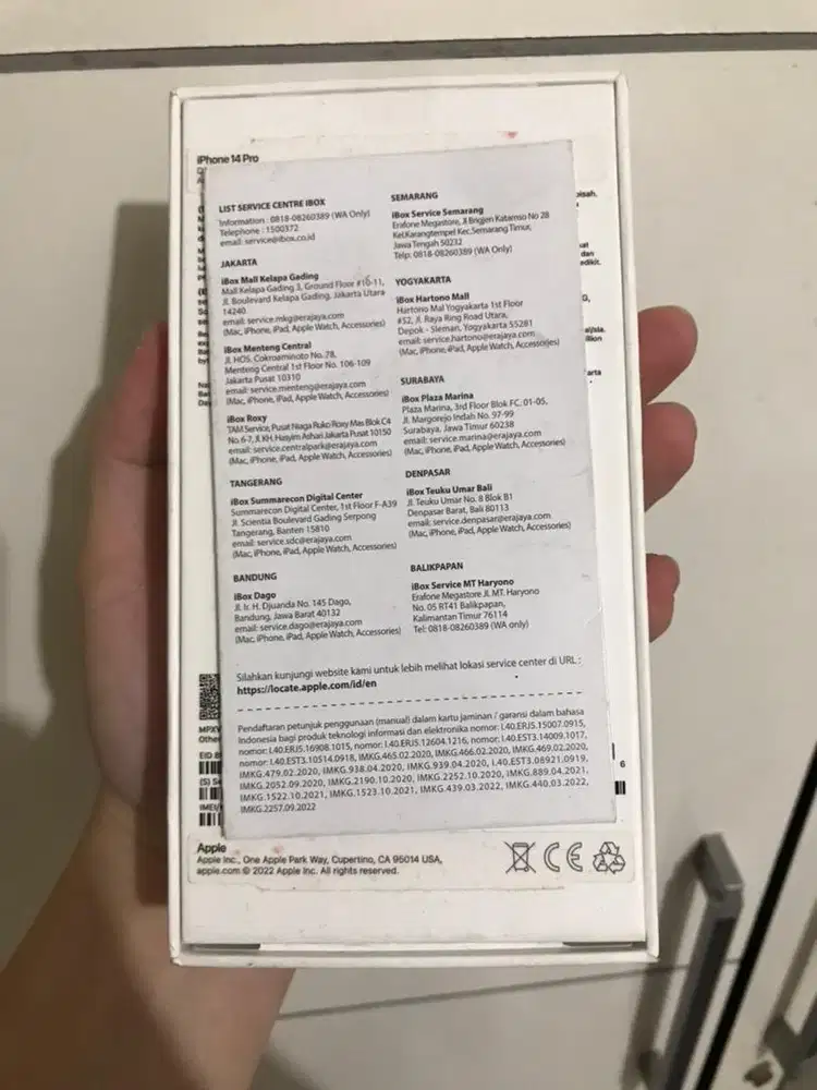 BOX IPHONE 14 PRO ORI IBOX