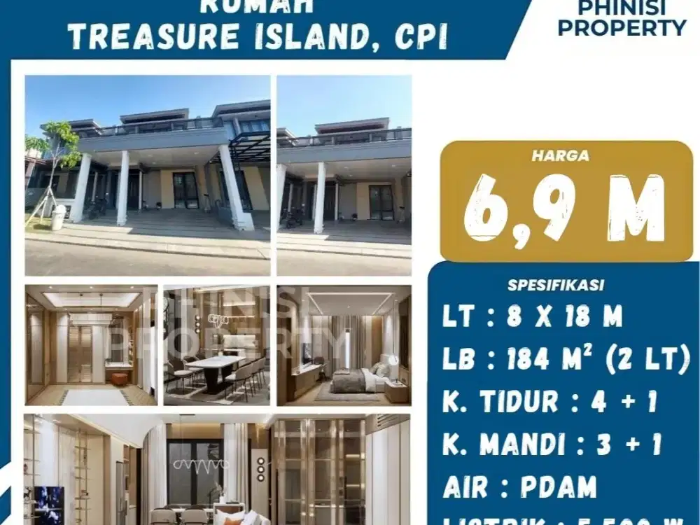 DIJUAL RUMAH MURAH DI TREASURE ISLAND CPI