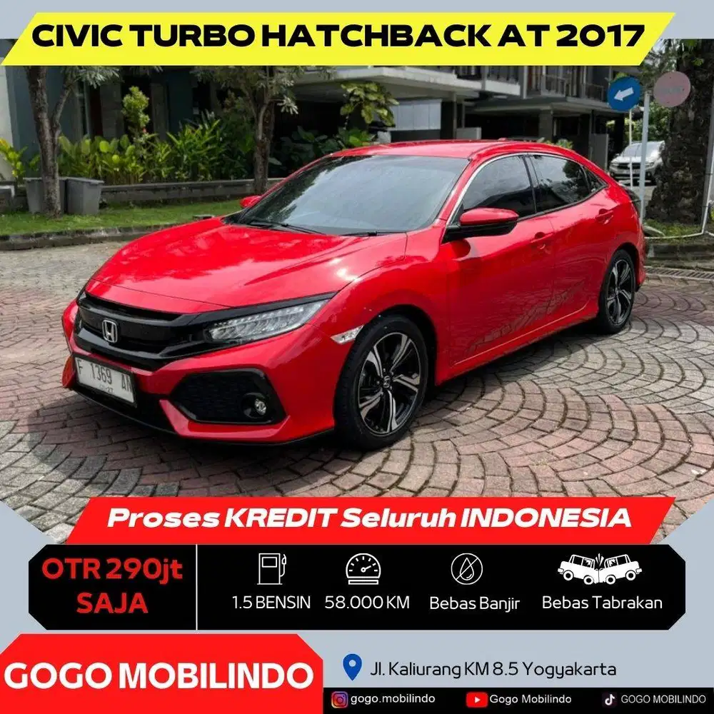 [Km58rb] Civic Turbo Hatchback E CVT Matic 2017 FAVORIT ISTIMEWA